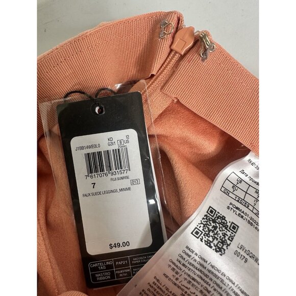 Guess Kids Girl Velvet Pull On Pants, Orange size 7 MSRP $49 - Picture 10 of 11